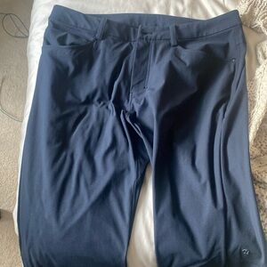 Lululemon ABC Pants Mens 33 X 33 Navy Blue Trouser Classic Casual Slim Fit